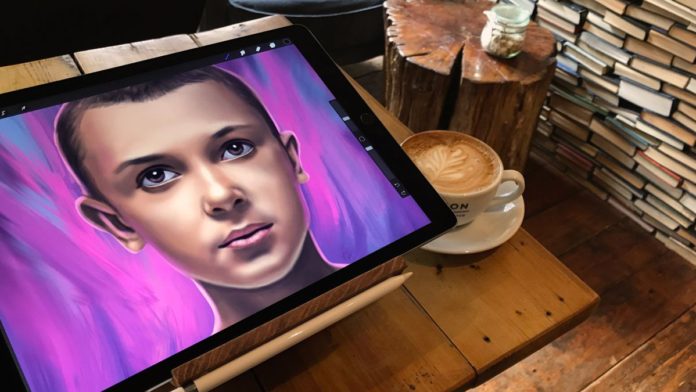 Procreate has the best interface drawing and painting on an iPad