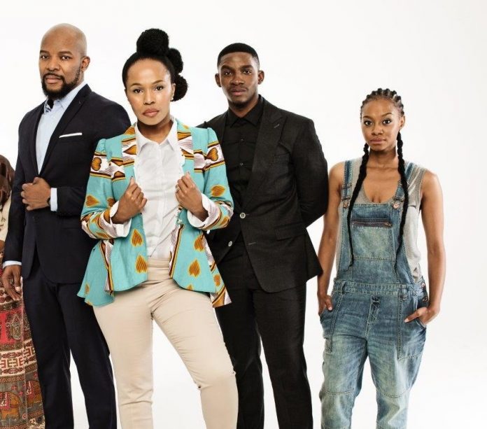 The cast of popular South African telenovela posing for a promotional picture