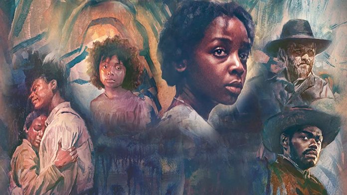 A poster of The Underground Railroad film featuring South AFrican actressThuso Mbedu