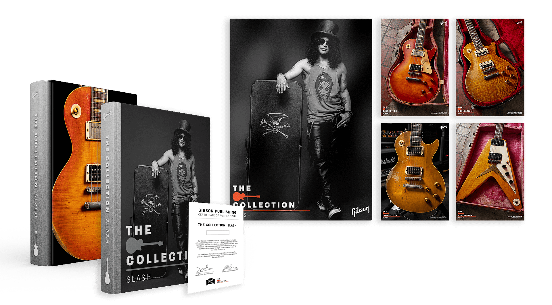 Slash's signed limited 500 signature guitar collection books