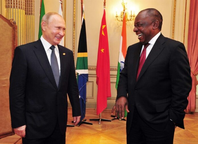 Russian President Vladimir Putin and South African President Cyril Ramaphosa attending the G20 Summit in 2018.