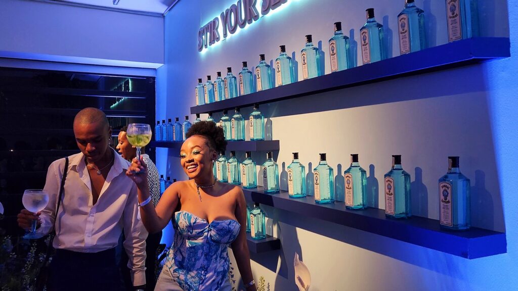 Bombay Sapphire Shade of Blue year-end theme party