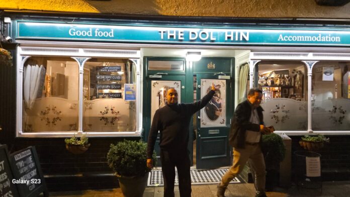 The popular Dolphin pub in Wallingford, Oxfordshire was among the first stops South African journalist Edwin Naidu made during his short stay in London.