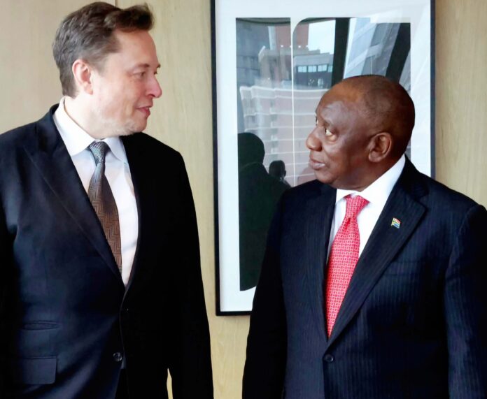 Elon Musk meet SA President Cyril Ramaphosa