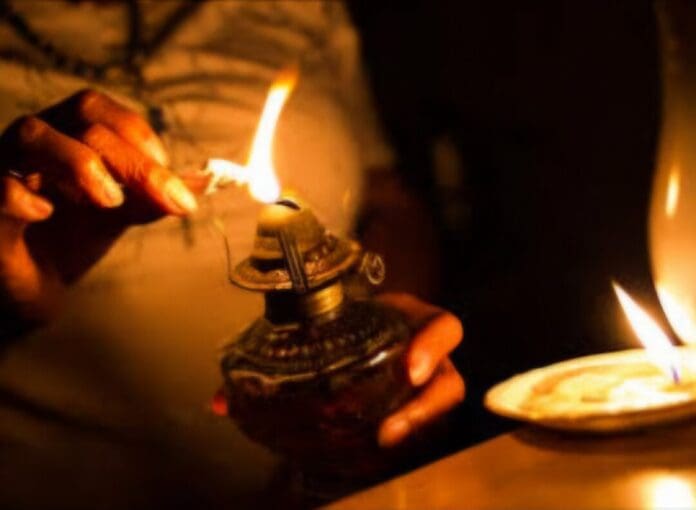 Candle burns during load shedding