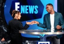 DStv drops E! Entertainment after 21 years — here’s what’s replacing it Smiling E! News hosts on set holding hands.