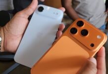iPhone 17 & iPhone Air South Africa hands-on review — Design shines, prices sting Cosmic blue iPhone Air and orange iPhone 17 Pro Max back panels side by side