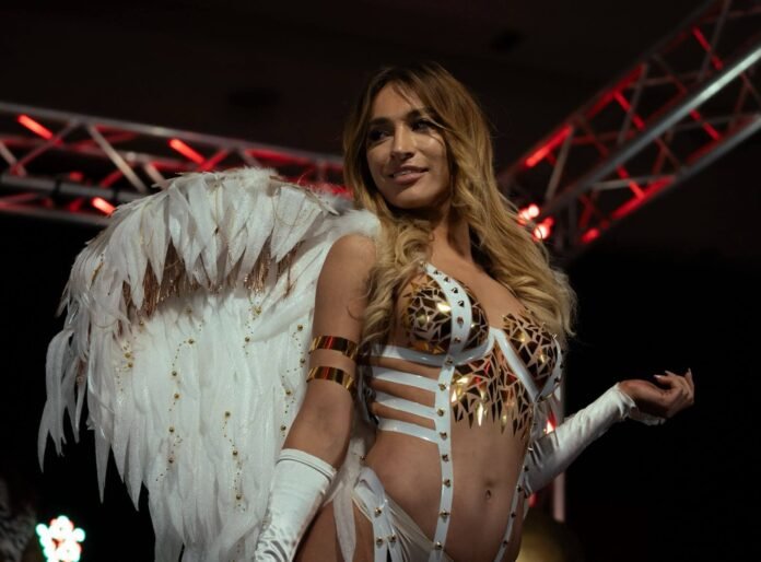 Angel-costumed ambassador for the newly rebranded Love Expo 2025, symbolizing its fresh, inclusive identity.