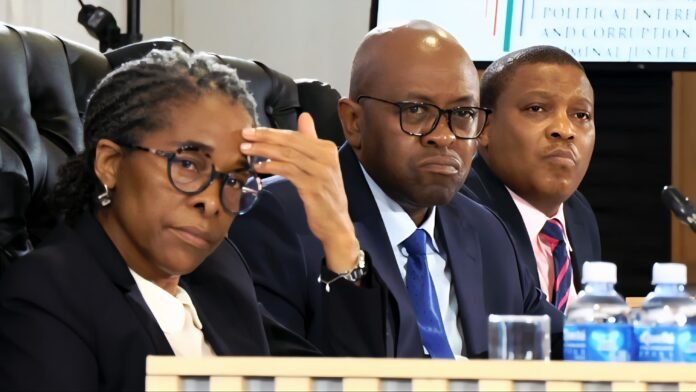 Madlanga Commission officials during inquiry hearing