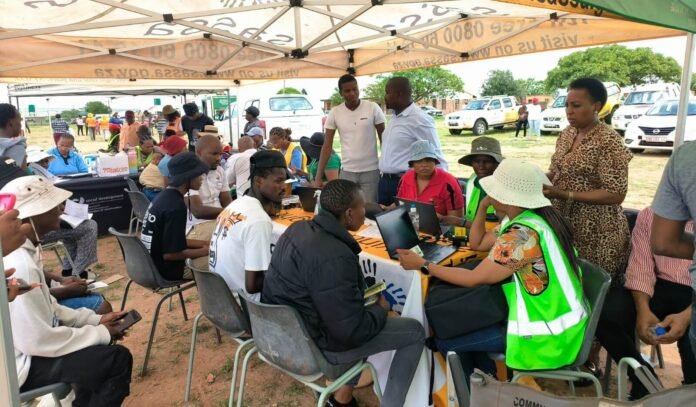 SASSA officials assisting Makotopong residents with grant applications