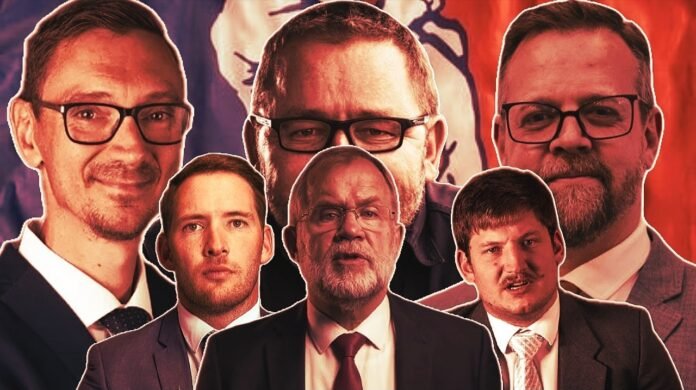 Collage illustrating political debate around Afrikaner nationalist advocacy.