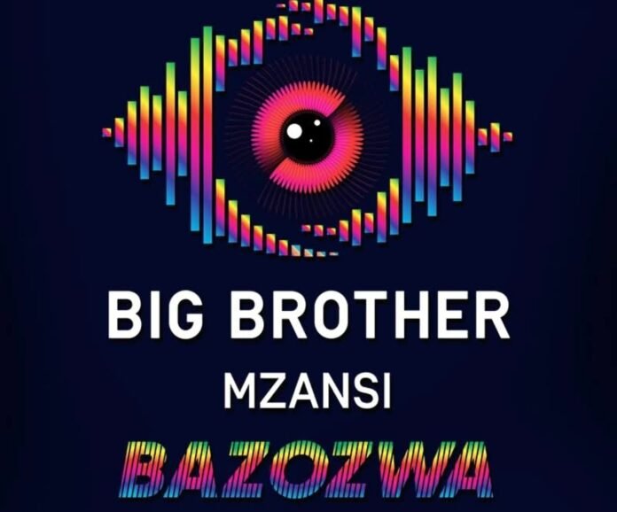 Big Brother Mzansi Season 6 “Bazozwa” logo with a colourful eye graphic symbolising 24/7 live surveillance and reality TV drama in South Africa.