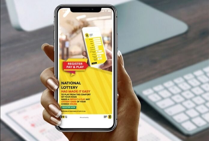 National Lottery ticket played on a smartphone app.