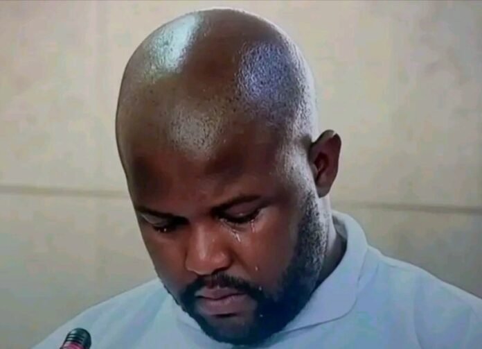 Ayanda Dludla (22) breaks down in the Vanderbijlpark Magistrate’s Court on Thursday, January 22, 2026. Dludla, the son of the taxi owner, faces 14 counts of murder and three counts of attempted murder following the fatal collision on Monday.