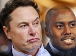 Elon Musk calls SA diplomat Clayson Monyela ‘asshole racist’ in Starlink row Close-up composite of Elon Musk and South African diplomat Clayson Monyela, highlighting their contrasting expressions during a public dispute over Starlink.