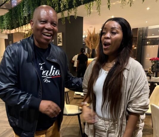 ActionSA refuses to condemn tribalist remarks targeting Shangaan & Tsonga people Herman Mashaba with Jacinta Ngobese at a restaurant during a conversation.