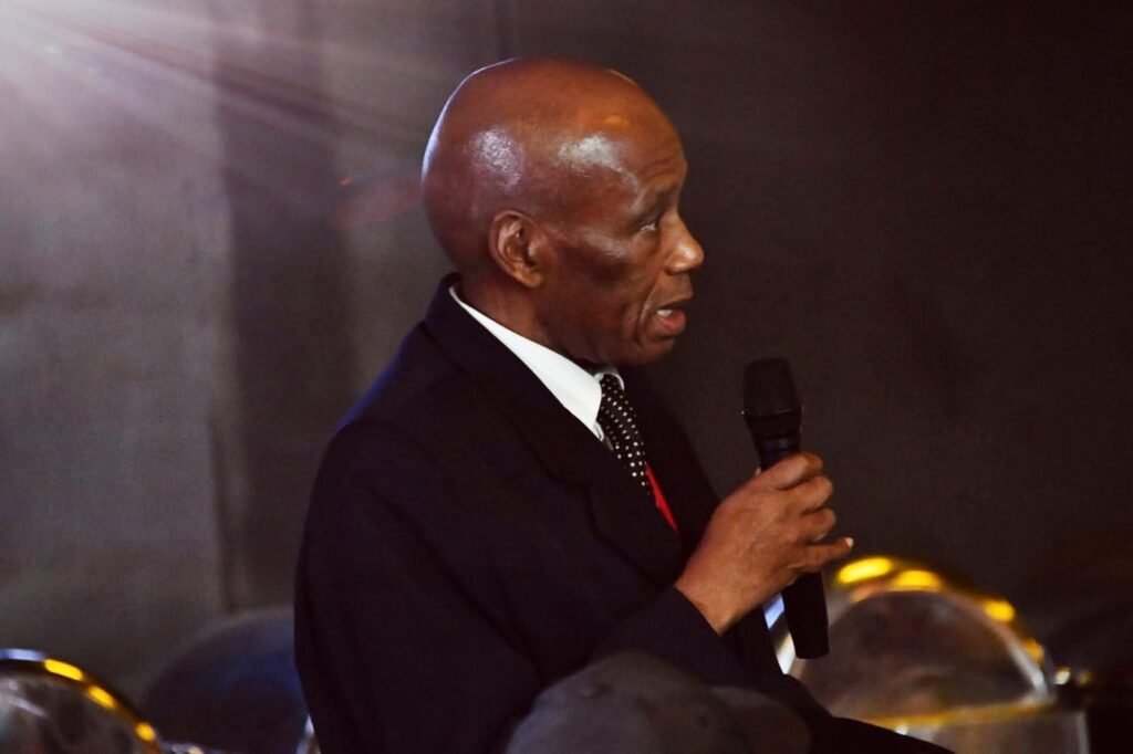 Morris Roda of the Promoters Forum speaking at a Department of Sport, Arts and Culture media briefing regarding the 2026 FIFA World Cup.