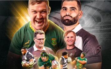 Gqeberha to host Springboks vs Barbarians as landmark fixture gets new title partner Springboks vs Barbarians 2026 YesPlay Cup promotional image featuring players and coaches at Nelson Mandela Bay Stadium.