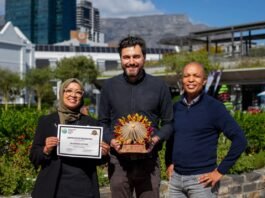 V&A academy wins global recognition for youth unemployment impact V&A Waterfront team holding certificate and trophy after V&A Academy wins Gold for local economic benefit in Cape Town.