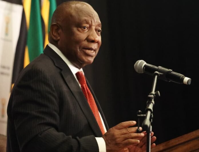 Official file photo of President Cyril Ramaphosa speaking at a government event, used here following his May 11, 2026, address regarding the Phala Phala Constitutional Court ruling.