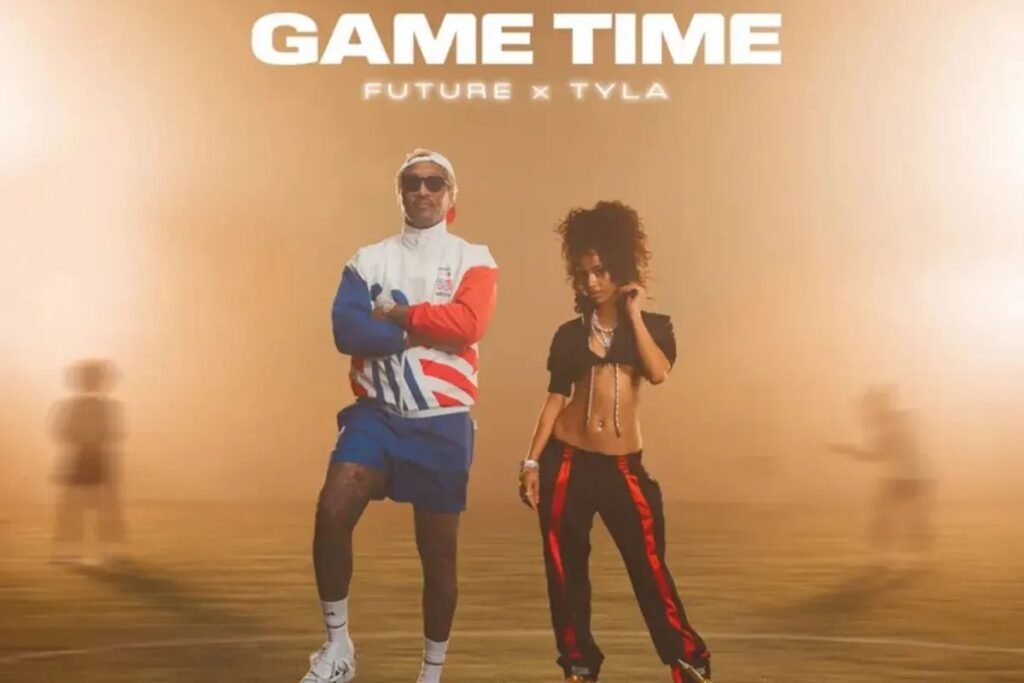 Tyla and Future on the official Game Time cover for the FIFA World Cup 2026 Album.