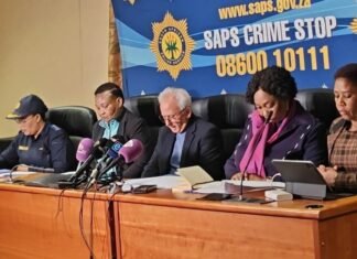 March and March’s June 30 anti-migrant protests to cost taxpayers R600 million Acting Minister Firoz Cachalia and SAPS leaders brief media on June 30 protest security plans in Johannesburg