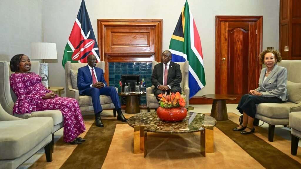 Rachel Ruto, William Ruto, Cyril Ramaphosa and Dr Tshepo Motsepe during Kenya's state visit to South Africa.