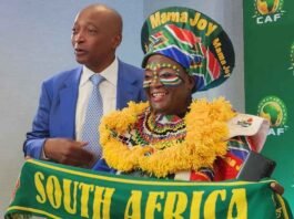 CAF doubles WAFCON winner’s prize as Motsepe’s investment tops 900% CAF President Patrice Motsepe with Mama Joy after announcing record WAFCON prize money ahead of Morocco 2026.