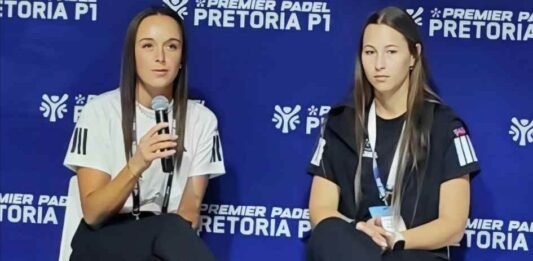South Africa’s first Premier Padel Pretoria P1 kicks off in Pretoria Linge Steenkamp and Zoë Kruger speak during the Pretoria Premier Padel P1 media briefing in Pretoria.