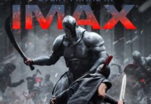The Odyssey breaks Ster-Kinekor IMAX record with biggest opening since 2019 A hooded armoured warrior raises a curved sword over a smaller soldier beneath a large red IMAX logo.