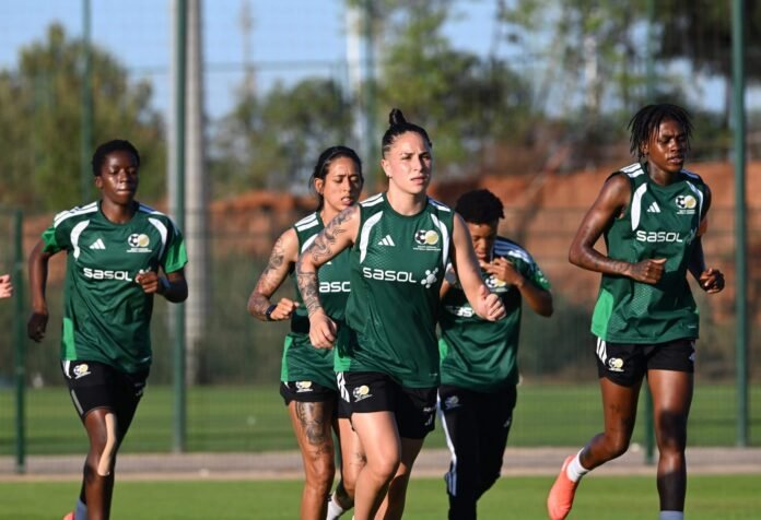 Banyana Banyana players train in Rabat ahead of their WAFCON quarterfinal against Morocco.