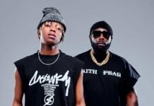 SAMA32 winners: Full 2026 South African Music Awards list DJ Maphorisa and Xduppy stand side by side in black outfits against a grey background.