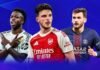DStv Sports R399: Is cheaper sport worth losing rugby and F1? Real Madrid, Arsenal and PSG players in club kits featured in a graphic about Champions League football.