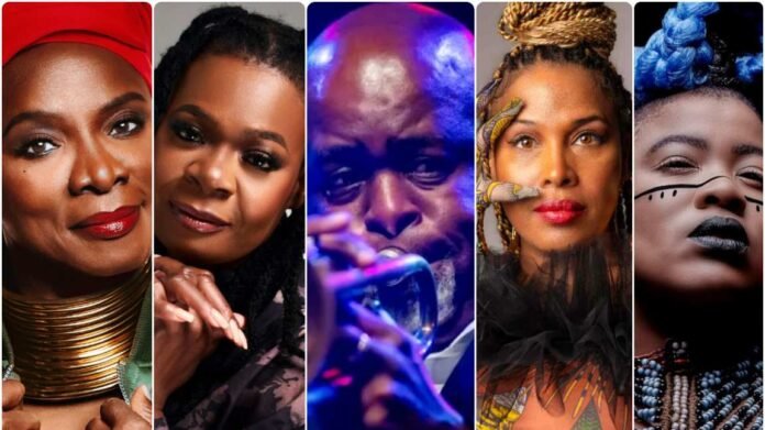 Standard Bank Joy of Jazz 2026 artists Angélique Kidjo, Judith Sephuma, Sydney Mavundla, Melanie Scholtz and Thandiswa Mazwai