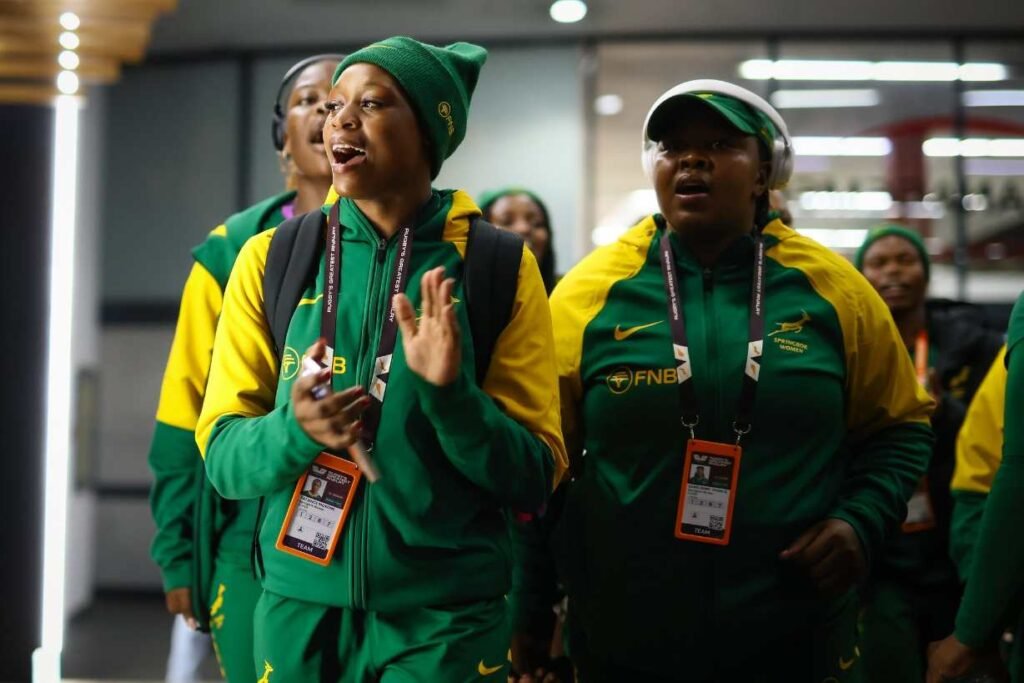 Springbok Women arrive for their Rugby's Greatest Rivalry Test against the Black Ferns in Soweto